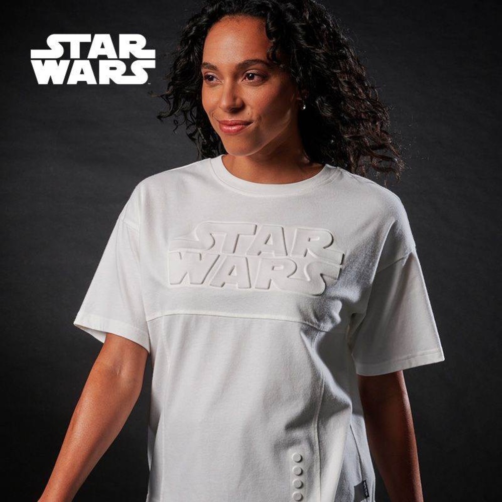 Star Wars Embossed Logo White T-Shirt | Disney Store Exclusive | Medium
